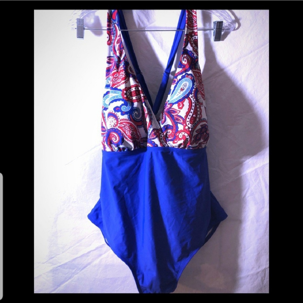 One piece Catalina Royal Blue Paisley Swimsuit